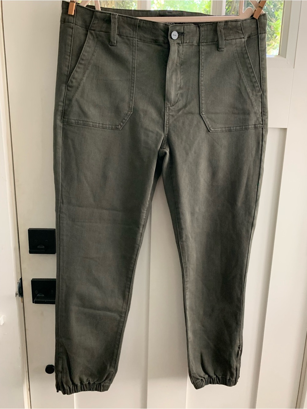 PAIGE Dark Olive Utility Jogger Pants